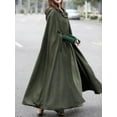 thumbnail image 4 of Bowanadacles Women Long Cape Warm Wool Hooded Cloak Jacket Windproof Poncho Coat Cardigan, 4 of 6