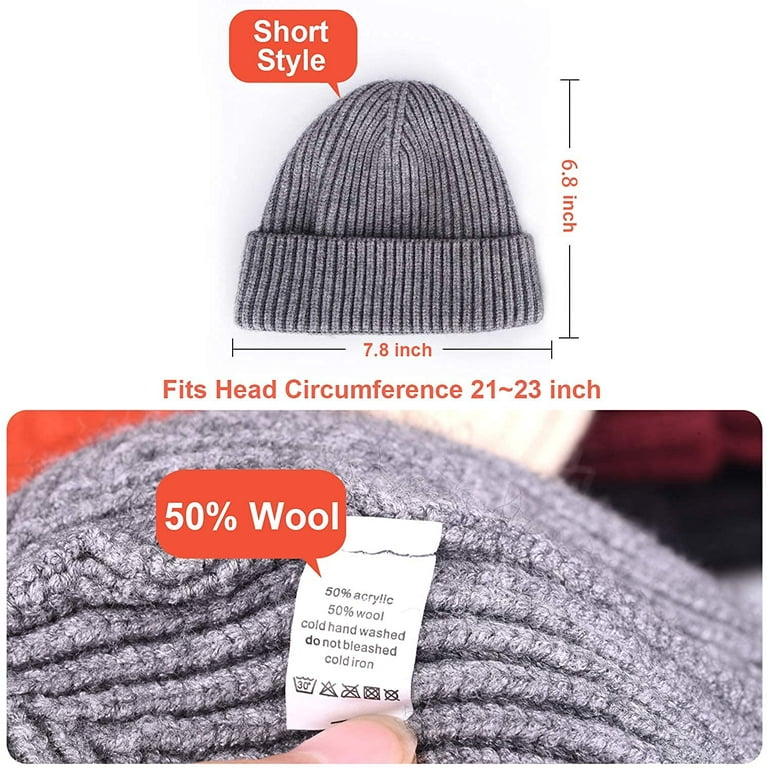 BRIEFING - ブリーフィングBRIEFING MS WOOL BIENIE Sinhoon Wool Knit Cuff Short Fisherman Beanie for Men Women