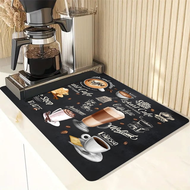 Vaidha Keep Your Kitchen Counter Dry And Stylish With Coffee Machine Mat Super Absorbent Easy To Clean For Home And Bar Use