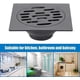 thumbnail image 4 of Square Shower Drain Stainless Steel With Removable Round Pattern Cover Rotating, 4 of 5