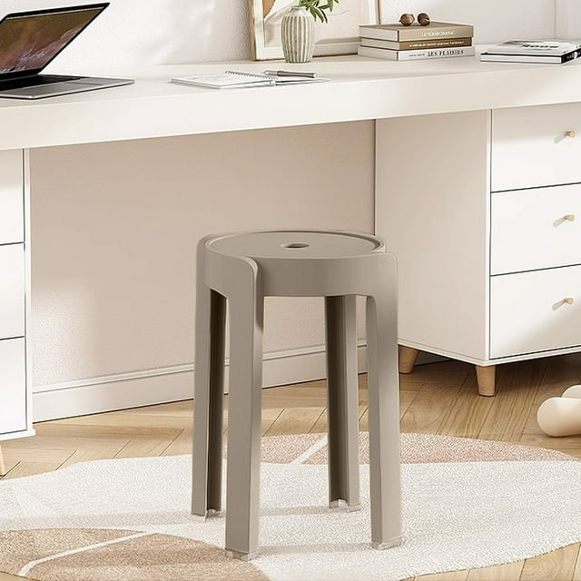 Plastic Stackable Stools 18 Inch Portable Stackable Nesting Stack Stools Colorful Plastic Round Stools for Home Party Office
