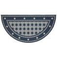thumbnail image 3 of VHC Brands My Country Indoor Rug Half Circle 16.5x33, Polyester Area Rug, Accent Rug, Floor Decor, My Country Collection, Half Circle 16.5x33, Deep Indigo, 3 of 3