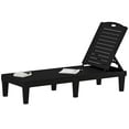 thumbnail image 2 of DWVO Outdoor Plastic Chaise Lounger, Poolside Lounge Chair w/5-Position Adjustable Backrest, Waterproof & Easy Setup for Patio, Poolside, Garden (Black, 1 PC), 2 of 8