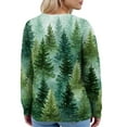 thumbnail image 4 of Women's Fashion Long Sleeve Christmas Snowman Snowflake Print Jacket Cardigan for Holiday Party and Casual Daily Wear,Mint Green,S, 4 of 7