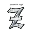 thumbnail image 1 of Gothic Letters Embroidery Iron On Patches Color Optional Alphabet Appliques For Clothing Decor, 1 of 6