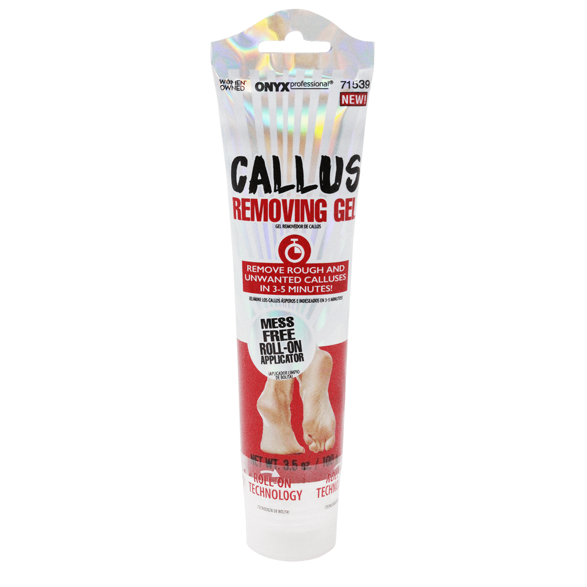 Onyx Professional Callus Removing Gel 3.5 oz Roll-On Application for Quick Foot Care