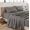 Gray, variant on Huba Homes Bed Sheet Set 4 Piece 1800 Count Egyptian Comfort Deep Pocket Hotel Bed Sheets full white