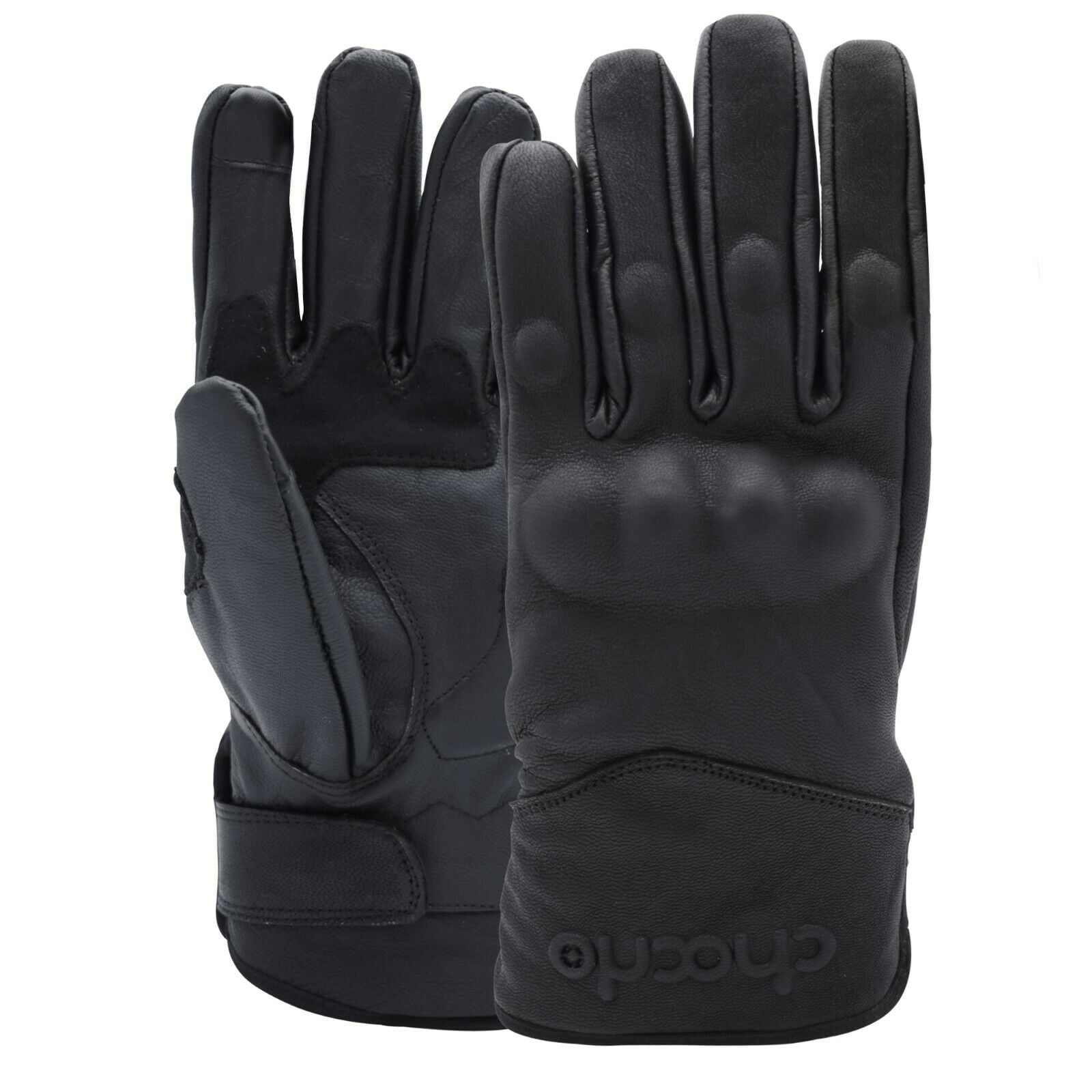 ISLERO Premium Leather Cycling Motorbike Gloves Carbon Fiber Knuckles Protection 
