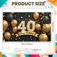 thumbnail image 2 of Golden Black 40th Birthday Banner Studded Happy Birthday Display Number 40 Metallic Balloons 40th Anniversary Backdrop for 40th Birthday Party Adult Celebration Family Gathering, 2 of 9