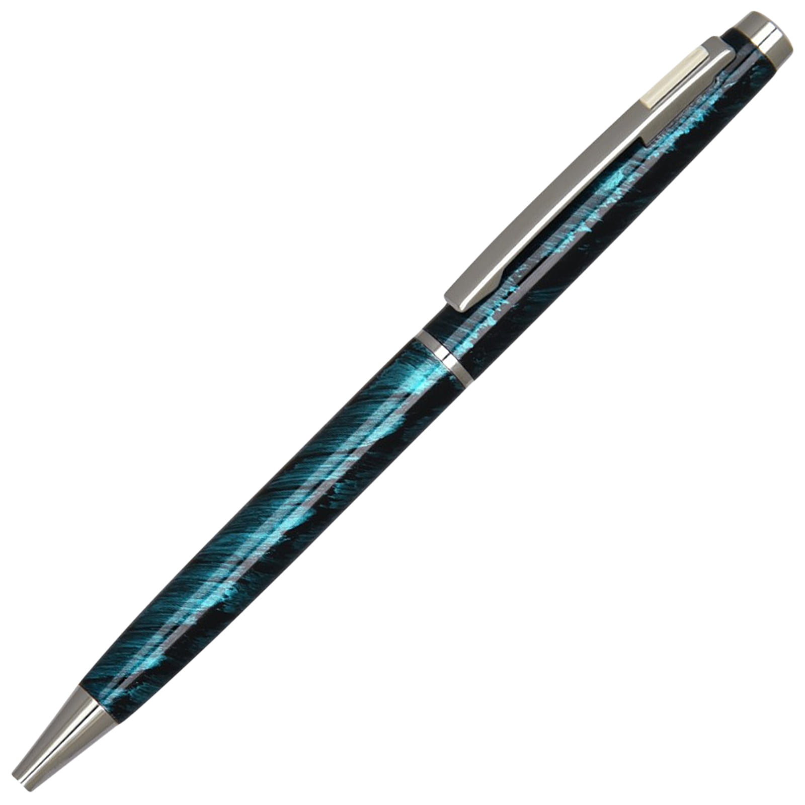 4G Ball Pen - Turquoise with White Accents with Single Gift Box Rosewood