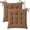 Khaki, variant on Corduroy Chair Cushion with Ties Ultra Soft Warm Floor Cushion for Kids Reading Nook Comfortable Square Seat Cushion for Adult 15.7”x15.7” Set of 2, Pink