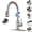 Brushed Nickel, variant on TVOFEK Kitchen Faucet with Soap Dispenser, Stainless Steel Brushed Nickel Kitchen Sink Faucets with Pull Down Sprayer fit 1 or 3 Hole, Single Handle Faucet for RV Bar Laundry Camper