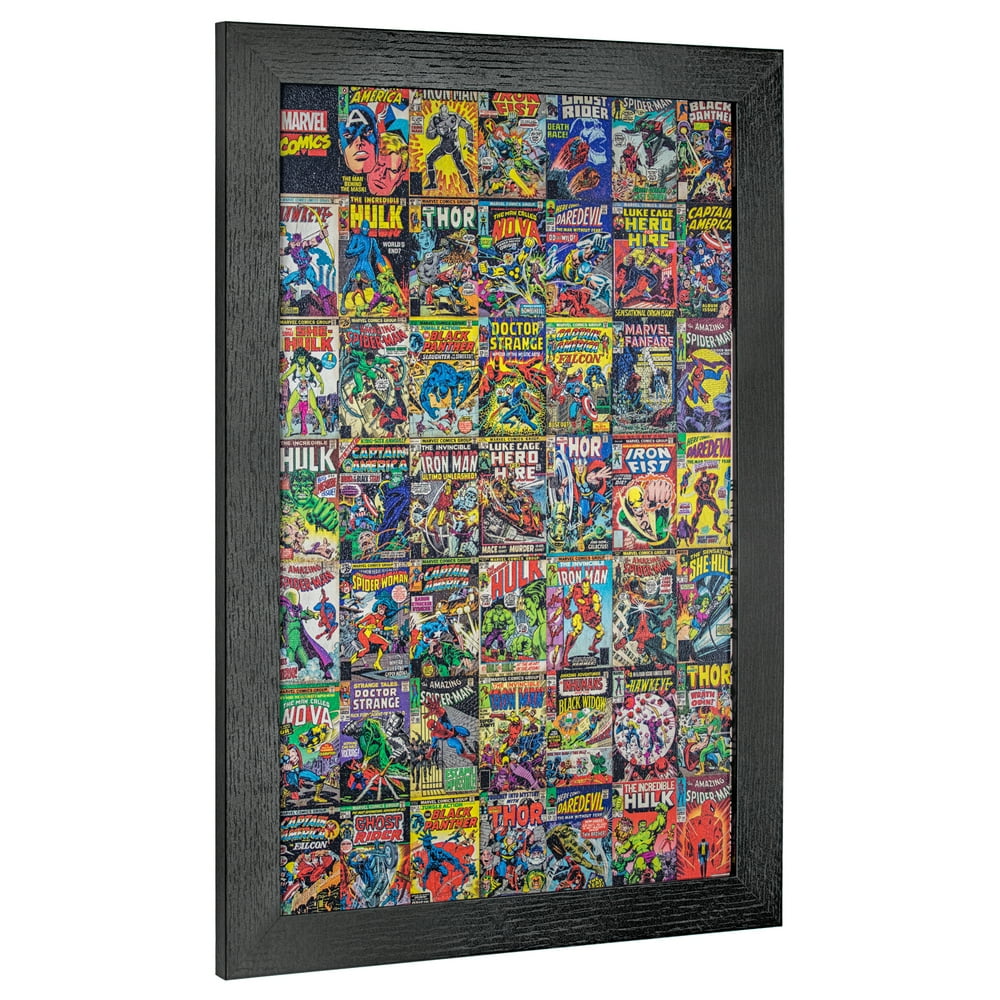 Licensed Marvel 49 Classic Comic Book Cover Collage Wall Art Walmart