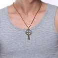 thumbnail image 4 of Collier Pendentif Croix Celtique Religion Acier Inoxydable Métal Bijoux 24 Pouces, 4 of 5