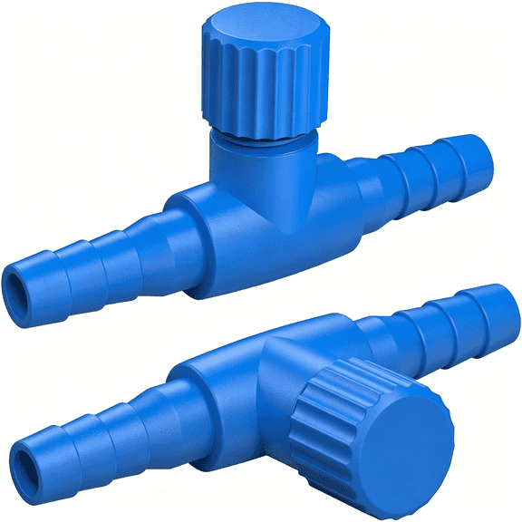 HIBIBUD Aquarium Air Control Valves for 3/16"Id Airline Tubing Single Way Plastic Air Flow Controllers Regulators Adjustable Hose Connectors Air Pump Accessories for Fish Tanks,10 Pack