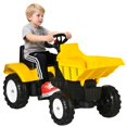 thumbnail image 1 of Yellow Pedal Ride-On Excavator for Play – Durable Construction Toy with Bucket, 34.6" L, 77lb Capacity, Indoor/Outdoor Fun, 1 of 7