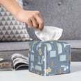 thumbnail image 3 of Honeii 's Blue Bathroom for Leather Square Tissue Box Cover Holder: A Stylish Organizer for Tabletops, Bathrooms, Cars & Offices, 3 of 5