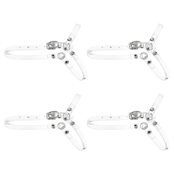 2Pairs Detachable Shoe Straps for Heels, Adjustable Ankle Strap, Clear