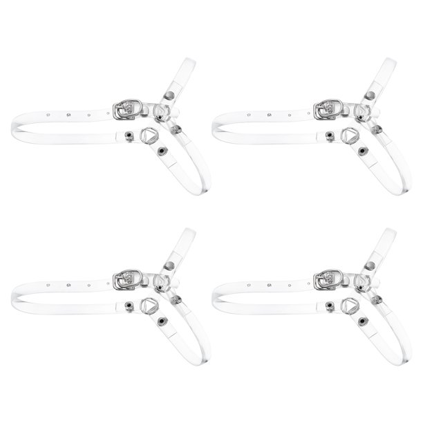 Correas para zapatos desmontables de 2 pares para tacones, correa ajustable para tobillo, transparente