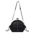 thumbnail image 2 of Bolso de Hombro con Cadena Yuyangstore Pequeño Tipo Cartera Negro, 2 of 8