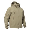 thumbnail image 4 of TACVASEN Mens Hiking Hooded Warm Fleece Jacket Coat Khaki 2XL, 4 of 7