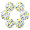 thumbnail image 3 of IAUYY Set of 4 Round Placemats for Dining Tables Heat-Resistant and Wear-Resistant DIY Printing Design Table Placemats，Applicable for Christmas Blue and Yellow Tones, 3 of 7