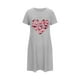 thumbnail image 5 of Camisón corto de talla grande para mujer, camisón de manga corta con estampado de pecho a la moda, camisón para mujer, 5 of 5