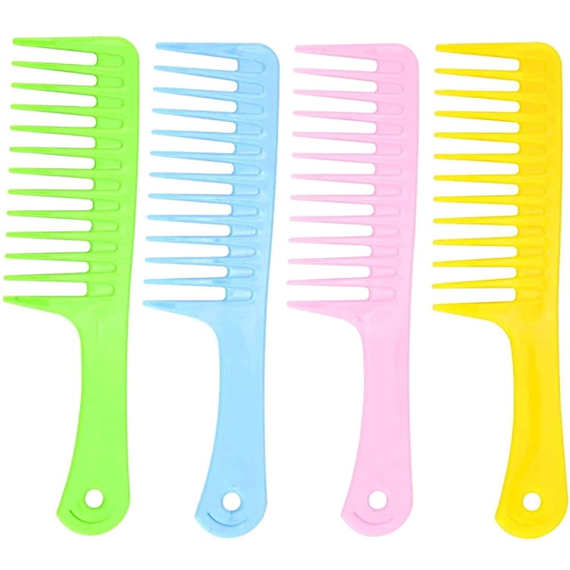 peines de dientes anchos para cabello rizado, cepillo grande para desenredar el cabello mojado para mujeres y niñas