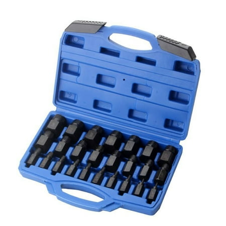 

Docooler 25-Piece Screw Extractor Set Broken Bolt Remover Useful Pins Spiral and Nut Extractors Stripped Screws Studs Fittings Extraction Tool