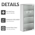thumbnail image 6 of HOMCOM Wall Medicine Cabinet with Lock, Lockable Wall Cabinet, Silver, 6 of 10