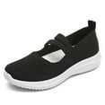 thumbnail image 5 of Miluxas Womens Mary Jane Flats, Breathable Comfort Round Toe Low Heel Slip-on Light Weight Walking Shoes Black 6(37), 5 of 9