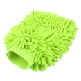 thumbnail image 3 of Durable Practical Microfiber Car Wash Glove Mitt Anti Scratch Fluorescent Green, 3 of 4