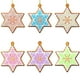 thumbnail image 2 of Juego de 12 Adornos Navideños de Copos de Nieve | Estrellas de Jengibre Multicolor para Colgar | Decoración Ligera de Pvc para Árbol de Navidad | Regalos de Decoración Navideña para El Hogar, 2 of 6