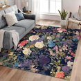 thumbnail image 1 of Area Rugs 4x6 ft Floral Illustration Coloral Stain Resistant Washable Rug, Machine Washable Rug with Non-Slip, Area Rug for Living Room Bedroom Dining Home Office, 1 of 1