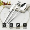 thumbnail image 5 of 24 Piece Silverware Set for 4, Premium Stainless Steel Cutlery Set, Utensil Sets, Flatware Sets for 4, Forks Spoons and Knives Set Dishwasher Safe for Home Kitchen, 5 of 8