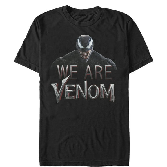 Men's Marvel We Are Venom Film Logo  Graphic Tee Black X Large