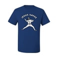 thumbnail image 2 of Wild Bobby, Jesus Saves Baseball Pitcher Reliever, Inspirational/Christian, Men's Graphic Tees, Royal, 3XL, 2 of 3