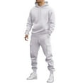 thumbnail image 1 of Mens Long Sleeve, Tracksuit with Hooded Pullover and Elastic Waist, 1 of 5