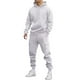 thumbnail image 5 of Ceisia Men's Solid Color Hooded Tracksuit Set with Cargo Pockets for Casual & Sports Wear White L Gifts, 5 of 5