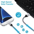 thumbnail image 4 of Micro USB Cable 6ft 5pack,USB A to Micro USB Cable Nylon Phone Micro USB Charging Cable USB Charger Cable Android Charging Cable Cords USB to USB Micro Cable 6ft,White+Blue+Purple+Orange+Green, 4 of 7