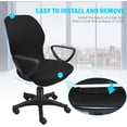 thumbnail image 5 of PinesC Housse de Chaise de Bureau, Housse de Chaise d'Ordinateur Universelle Protectrice et Extensible Style Simplisme Moderne (Chaise Non Incluse), 5 of 5