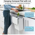 2.4 Gallon Kitchen Compost Bin for Counter Top or Under Sink, Hanging