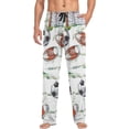thumbnail image 4 of Football Pattern Ghost Pajama Pants, Men's Lounge Pants Light with Drawstring and Pockets, Christmas New Year Birthday Father's Day Gifts, Medium, 4 of 7