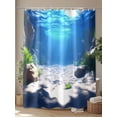 thumbnail image 4 of Fsddascl Ocean Summer Shower Curtain Set - 48" x 72" Washable Bathtub Curtain with 12 Hooks, Underwater Sunlight Rock Beach Sand Waterproof Fabric Stall Shower Curtains for Bathroom/Bathtub Décor, 4 of 6