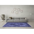 thumbnail image 3 of Ahgly Company Machine Washable Indoor Round Persian Blue Traditional Area Rugs, 3' Round, 3 of 4