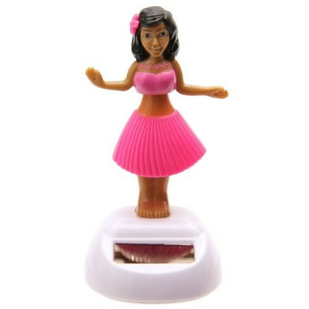 solar powered dancing hula girl with pink skirt
