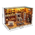thumbnail image 4 of diy Cabin Dinosaur Research Institute Model Wooden Puzzle Book Stand 3d Miniature Scene Handmade Stereoscopic Assembled Gift, 4 of 7