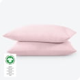 thumbnail image 3 of Bare Home Percale Weave Pillowcase Set - 300 Thread Count - 100% Organic Cotton - Standard, Dusty Pink, 3 of 4