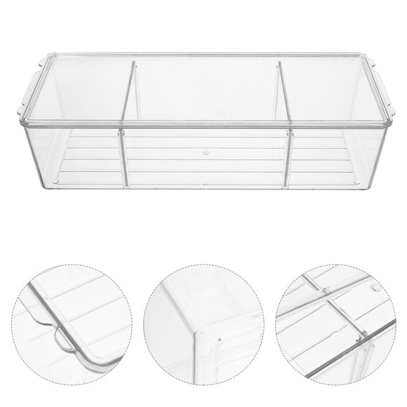 Boîte de Rangement en Plastique Transparent pour Animaux de Compagnie Garde les Affaires Organisées et la Maison Propre 7.5x5x3 Pouces