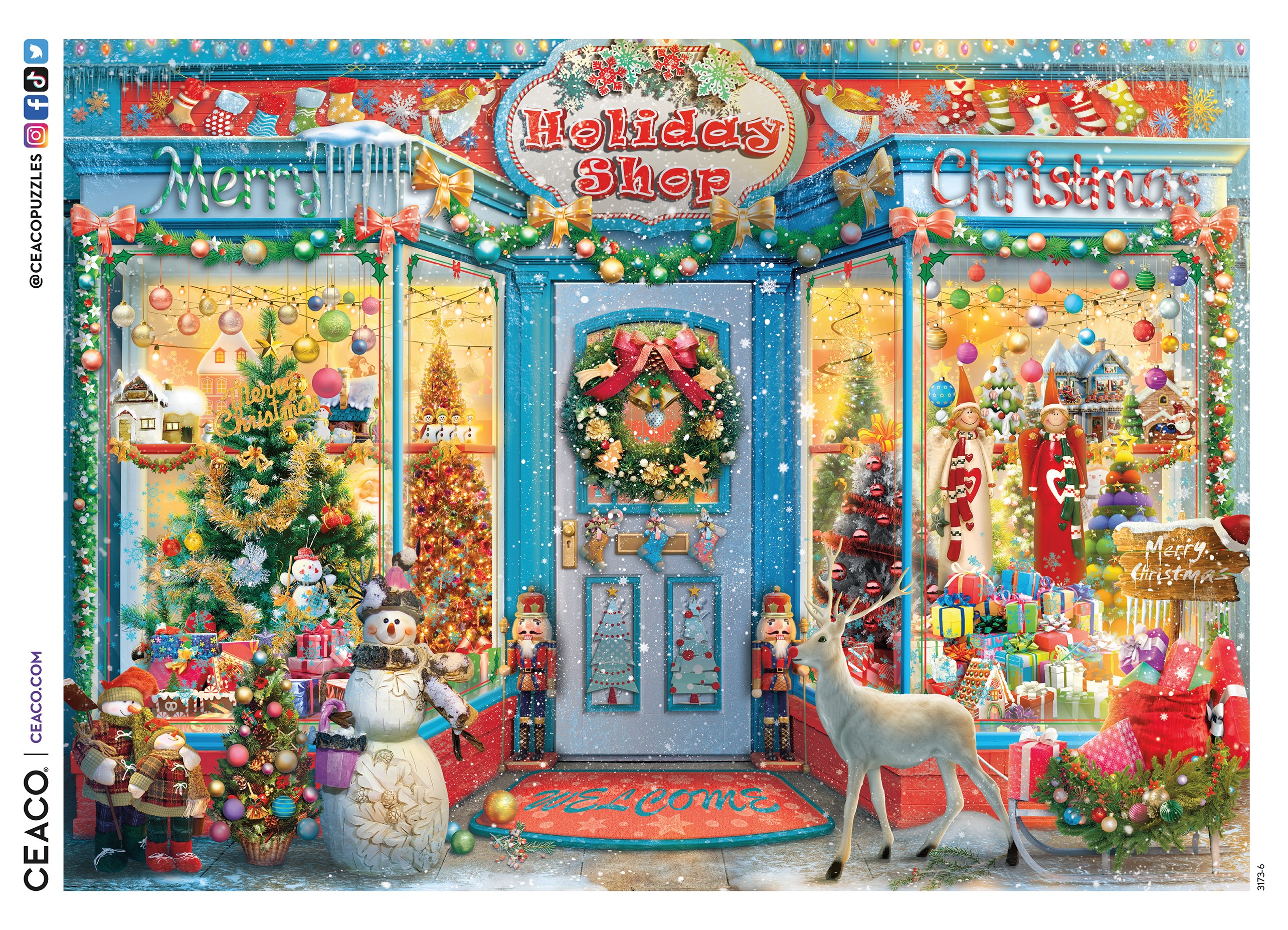 Ceaco - Shop Windows - Holiday Shop 2 - 1000 Piece Interlocking Jigsaw Puzzle